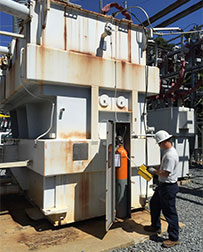 Test electric transformer condition