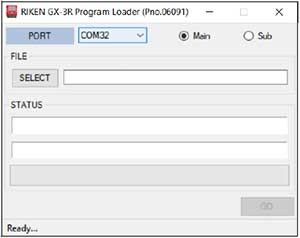 GX-3R Reprogram Start window